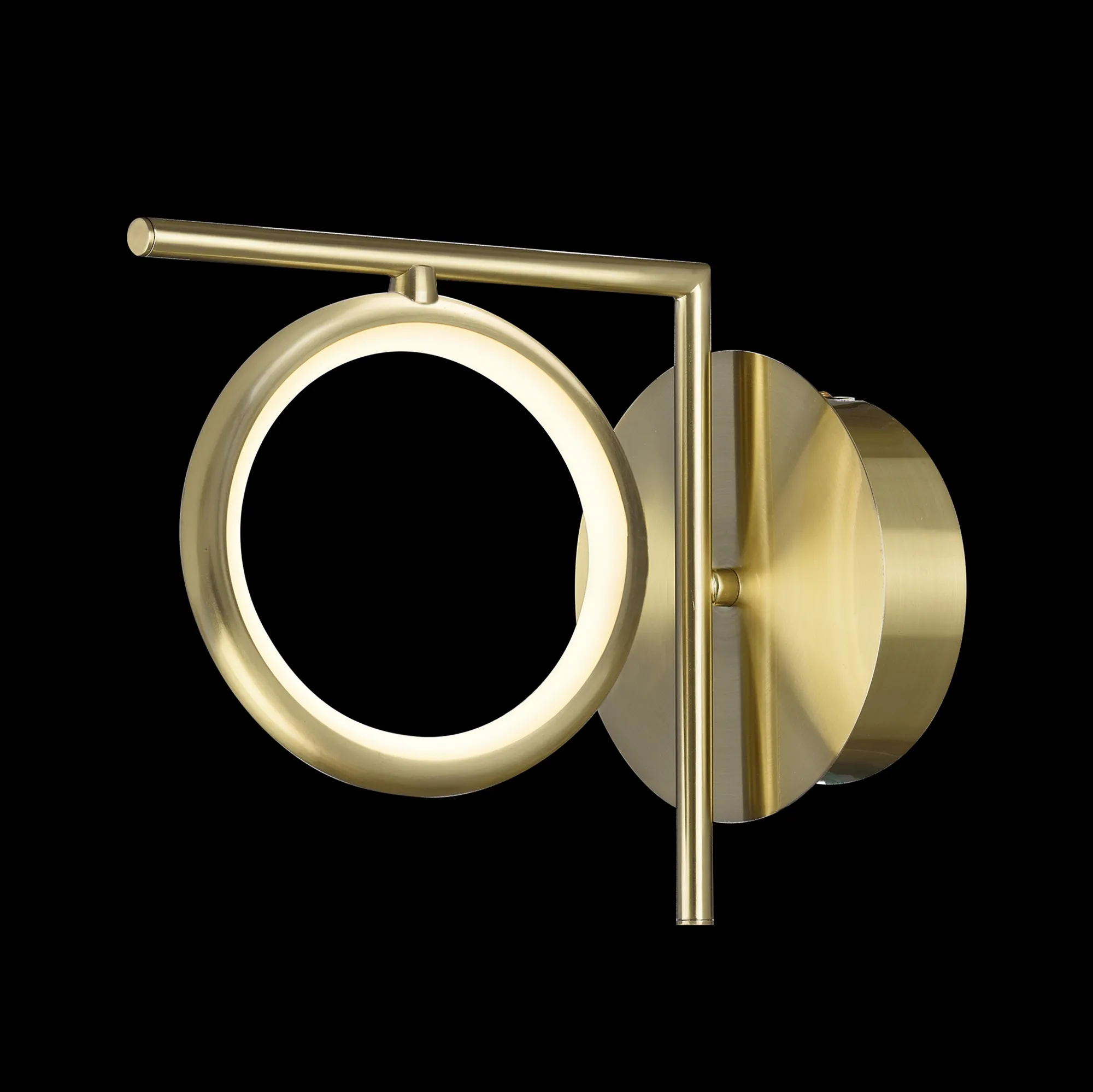 Olimpia Satin Gold Wall Lights Mantra Armed Wall Lights